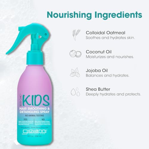 GIOVANNI Kids Hair Detangling Spray - 8 fl oz, 2 Pack