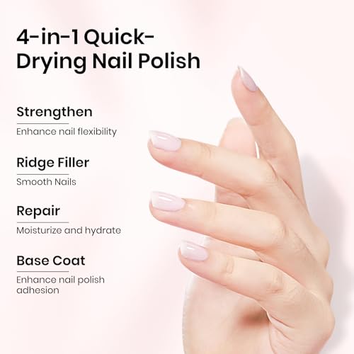 SUPWEE Quick Dry Milky Pink Nail Strengthener & Repair Polish