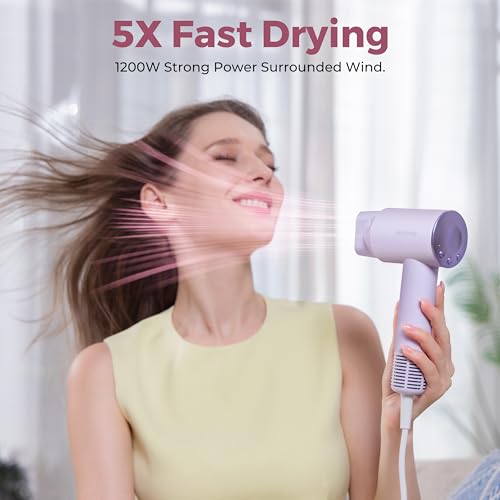 Dual Voltage Travel Hair Dryer 1200W Fast Drying