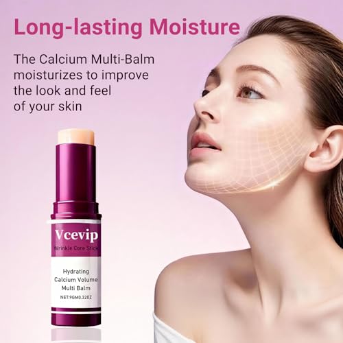 Calcium Volume Multi Balm Stick - Anti-Aging Collagen Cream for Intensive Hydration, Wrinkle Repair & Skin Firming, Suitable for Face, Eyes and Neck.