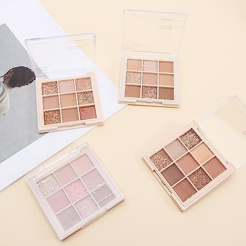 Boobeen Nude Eyeshadow Palette - 9 Color Matte & Shimmer