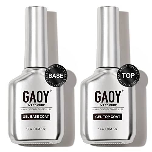 GAOY Gel Top Coat & Base Coat Set - 16ml Bottles