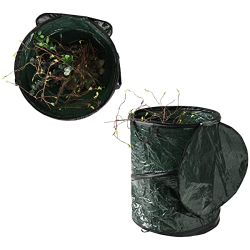 29.5-Gallon Pop Up Outdoor Garbage Can - Collapsible Trash Can for Parties, Yard Waste, or Laundry - Camping Accessories by Wakeman