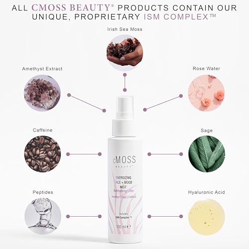 Anti-Aging Glass Skin Face Mist ? Instant Lift, Glow & Tighten | Sea Moss + Hyaluronic Acid Caffeine & Amethyst ? Mood Boost, Oil-Free All Skin Types