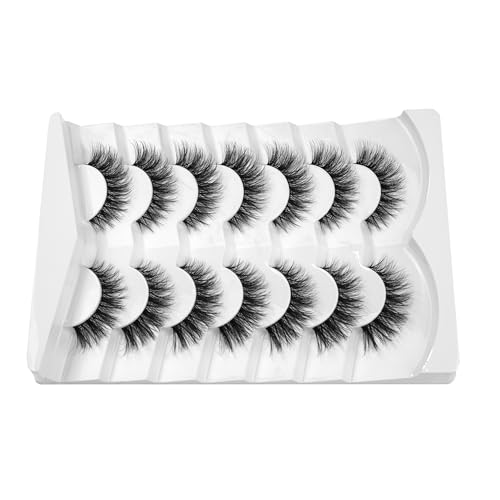 3D Faux Mink Lashes 15mm C Curl - 7 Pairs Reusable False Eyelashes
