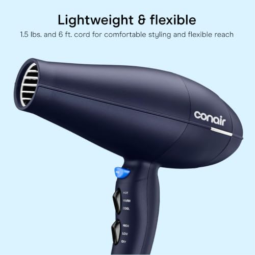 Conair 1875W Hair Dryer with Diffuser for Curly Hair