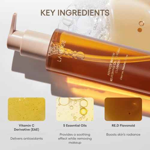 LANEIGE Perfect Renew Nourishing Oil-to-Foam Cleanser: 2-in-1 Anti-Aging Face Wash for a Radiant Glow to Remove Makeup, Sunscreen, & Impurities