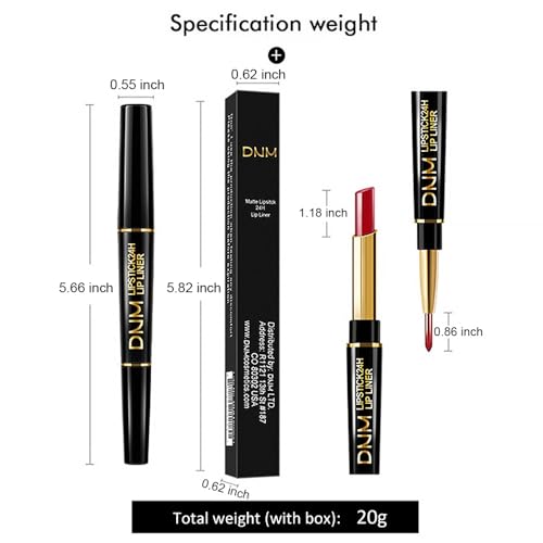 2-in-1 Matte Red Lip Liner & Lipstick Combo - Waterproof & Long-Lasting