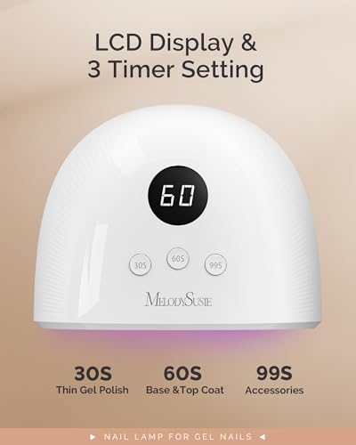 MelodySusie UV LED Nail Lamp with Smart Sensor & 3 Timers
