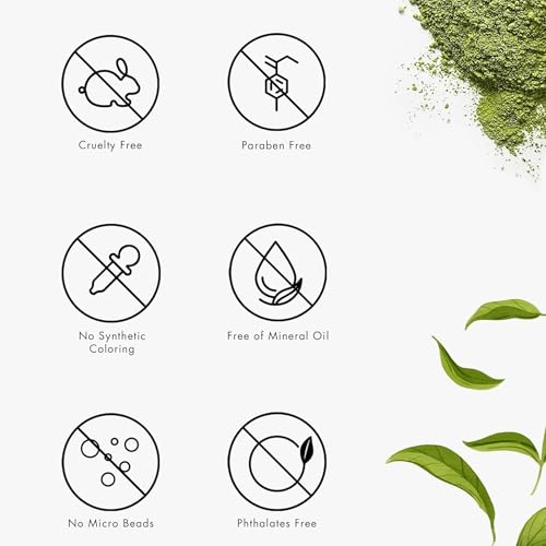 KITAO Exfoliating Body Scrub for Women & Men with Matcha, Chia & Acai, Facial Exfoliator, Body Exfoliator Gel, Skin Exfoliant, Dead Skin Remover for Pore Cleansing & Firming from Japan 10.6 Fl Oz