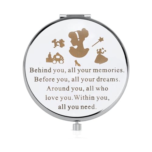 FEELMEM Fairy Compact Mirror Princess Gift Behind You All Your Memories Princess Fans Gift