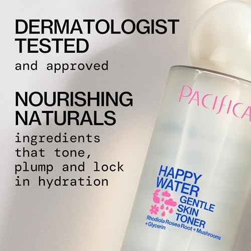 Pacifica Happy Water Hydrating Facial Toner ? Vegan Ceramides, Hyaluronic Acid & Electrolytes, Refreshing & Calming for Balanced Skin, Clean Beauty, Vegan, Cruelty-Free, All Skin Types, 4 oz