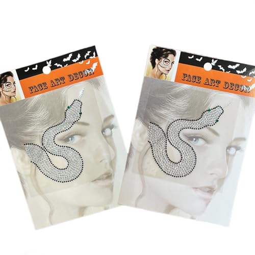 Day of the Dead Face Gems Sticker, 2-Pack Holographic