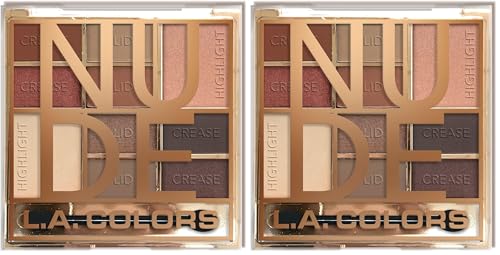 L.A. Colors Color Block Eyeshadow Nude - 2 Pack
