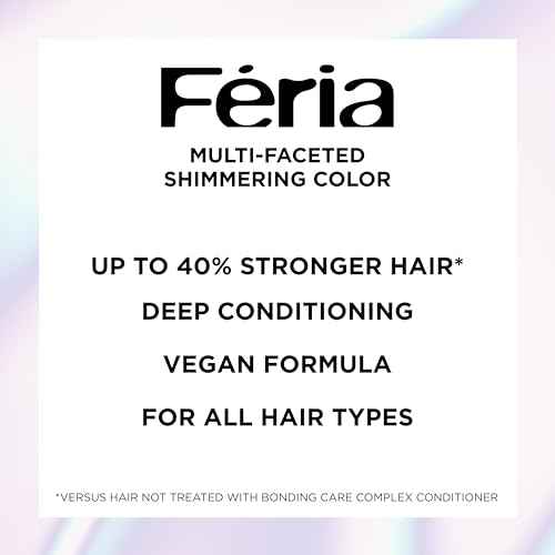 L'Oreal Paris Feria Platinum Bounce Bond Care Lightening System, Lifts Up To 8 Levels, Includes Anti Brass Purple Conditioner, Platinum Bounce, 1 Hair Dye Kit