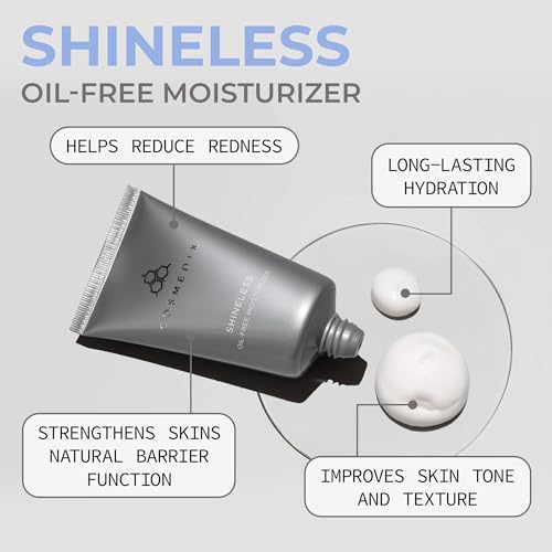 COSMEDIX Shineless Oil-Free Face Moisturizer ? Hydrating Cream with Vitamin B3 for Oily & Blemish-Prone Skin ? Lightweight Daily Face Care for Firm, Smooth & Radiant Glow ? 79 g / 2.8 oz
