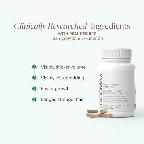 Hair Growth Supplement -Supports Thicker, Fuller Hair & Reduced Shedding ? Clinically Studied Ingredients ? Biotin, Saw Palmetto, Amino Acids, & Vitamins ? 2 Capsules Daily (60 Capsules)