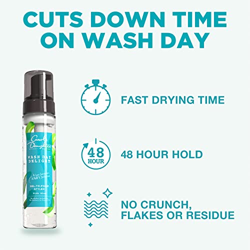 Carol's Daughter Mousse Styler - Wash Day Delight Hair Gel to Foam for Curls, Aloe, Natural Hold 8.5 fl oz