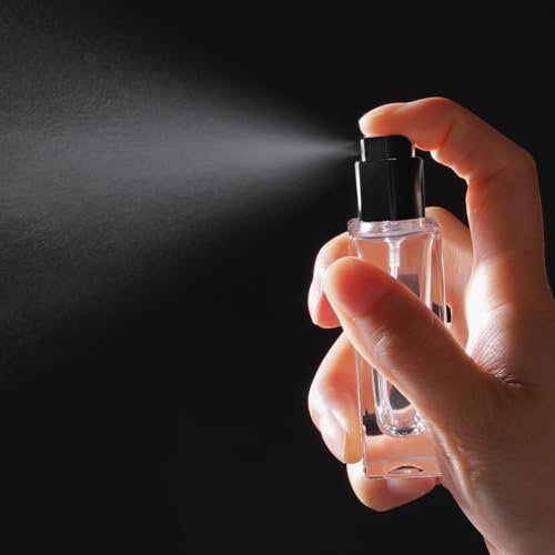 Black 30ml Refillable Glass Perfume Spray Bottle Set for Travel & DIY