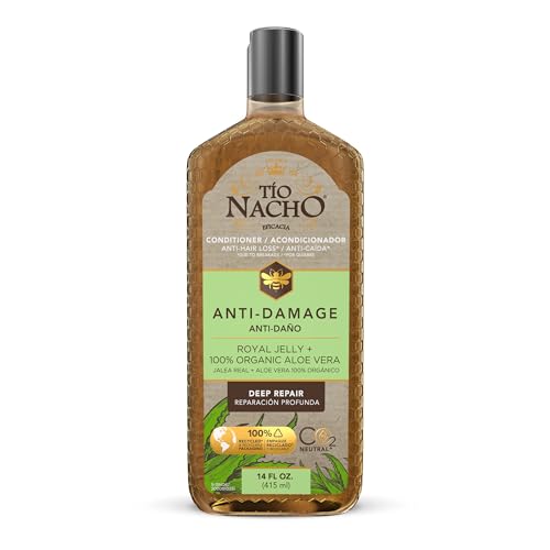 Tio Nacho Aloe Vera Deep Repair Conditioner: 100% Organic Aloe Vera and Royal Jelly, Repairs and Protects Hair, Vegetable Keratin for Softness and Shine, Paraben and Salt-Free - 14 Oz