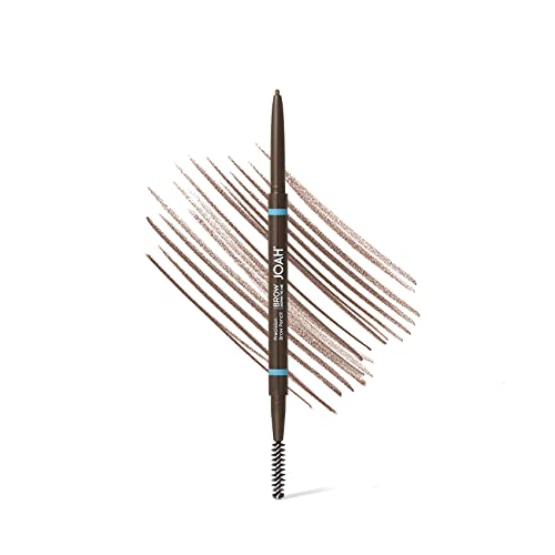 JOAH Eyebrow Pencil - Brow Down To Me Precision Brow Pencil with Built-In Spoolie Brush for Flawless Brows, Warm Medium Brown