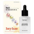 Heyhae Essentials Bundle - Semi Cured Gel Nail Strips (Hey, Be Ready by 11) + Got to Go Remover [2 Pack]