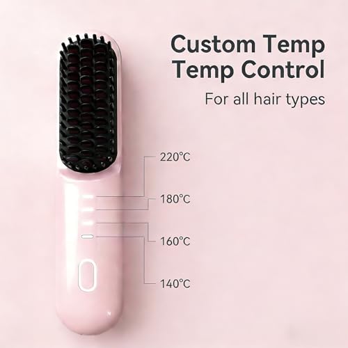 Cordless Straightening Brush for Short Hair - Ionic Ceramic