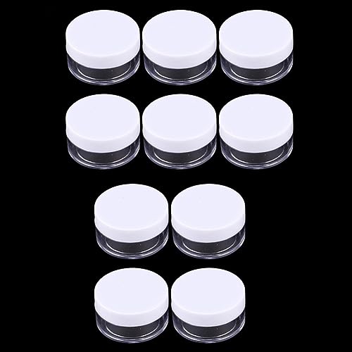 100pcs Clear Cosmetic Jars, 5g Transparent Plastic Rectangular Cream Containers with Lid, Ideal for Makeup, Lip Balm, Lotion, Craft Items