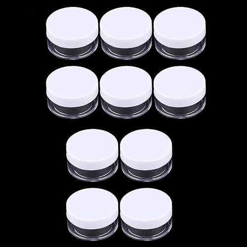 100pcs Clear Cosmetic Jars, 5g Transparent Plastic Rectangular Cream Containers with Lid, Ideal for Makeup, Lip Balm, Lotion, Craft Items