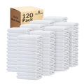 White Cotton Blend Washcloths 120 Pack 12x12 Inches