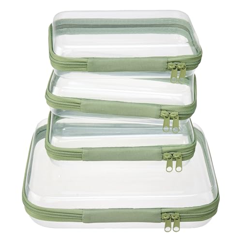 Hard Shell Zipper Pouches Set (1 Medium + 3 Small)