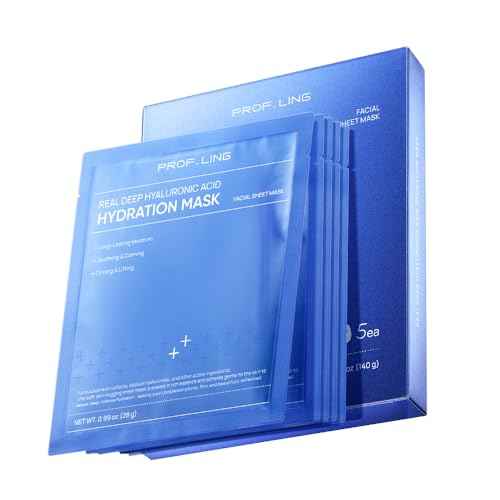 Prof. Ling Full-Spectrum Hyaluronic Acid Face Mask ? Deep Hydrating, Firming & Soothing Sheet Mask for Sensitive Skin, Plumping & Anti-Wrinkle Facial Treatment-5ea