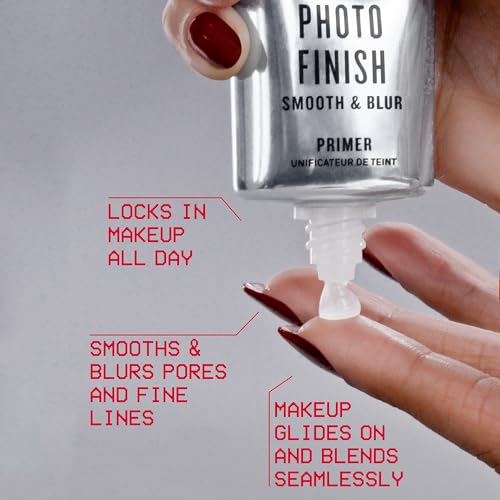 Smashbox The Original Photo Finish Smooth & Blur Makeup Primer | Instantly Smooths and Blurs Fine Lines and Pores | Vitamins A + E