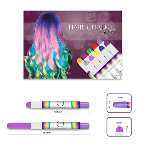10 Pack Washable Hair Chalk Pens for Kids - Non-Toxic & Easy to Use