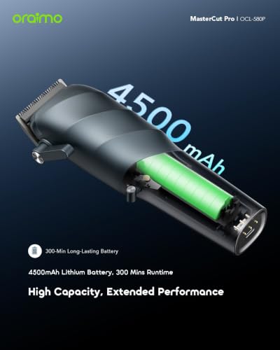 Oraimo MasterCut Pro Hair Clipper - X-Shaped Blade, Zero-Gap