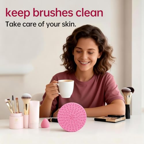Norate Silicone Makeup Brush Cleaner Mat with Suction Cups