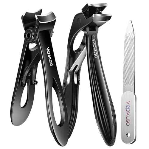 Toenail Clippers & Nail Clippers Set for Seniors - Heavy-Duty Long Handled Toenail Clippers for Thick Toenails, Men & Women | Hygienic Manicure Set | Gift Idea