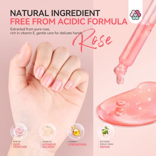 SAVILAND Rose Cuticle Oil with Vitamin E & Jojoba - 40ml Repairing Nail Oil