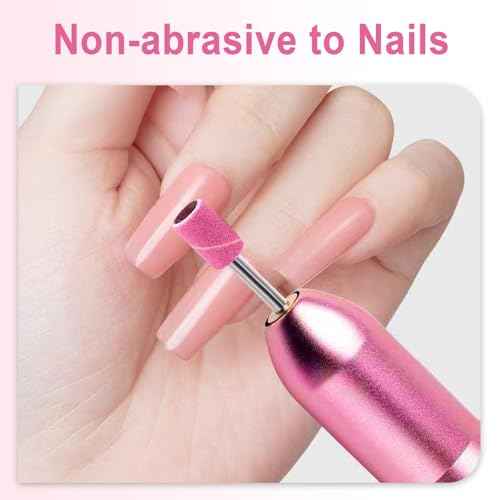 Nail Drill Bits 100 Pcs Sanding Bands for Nail Drill, Nail Tips for Drill Bits Nail Tech, Mix 80#120#180#240# Fine Grit File Sanding Bands for Acrylic Gel Manicures and Pedicure