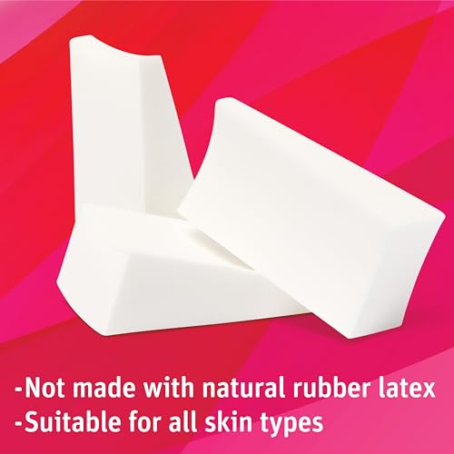 Simply Soft Premium Beauty Wedges, 192 Count, Blend & Smooth Cosmetics, Precise Edges, For Makeup Application or Removal, Foundation, Blush, Eye Shadow, Latex-Free Skin Care