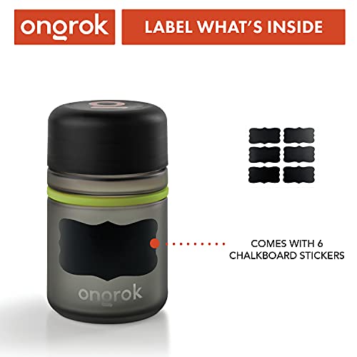 ONGROK 180ml Glass Storage Jar 3 Pack UV-Resistant Frosted Herb & Spice Containers