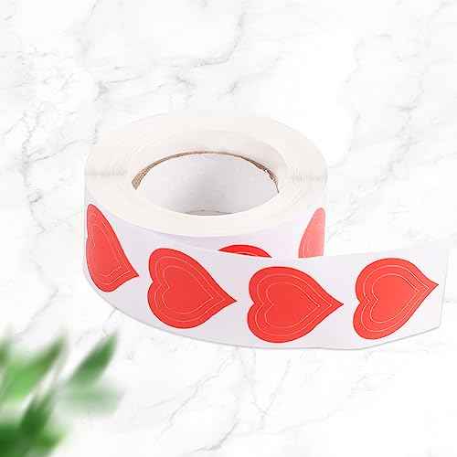 TOYMIS 500PCS Red Heart Shaped Tanning Stickers, Paper, Heart, Romantic Style, Outdoor Use, Fade Resistant