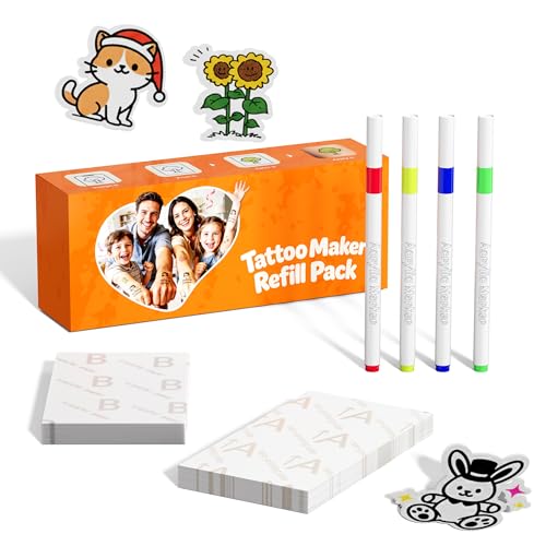TATTMUSE Tattoo Maker Refill Pack - 40Pcs Custom Temporary Tattoo Paper