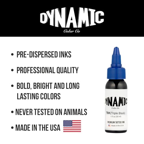 Dynamic Color Triple Black Tattoo Ink, 1 oz Bottle