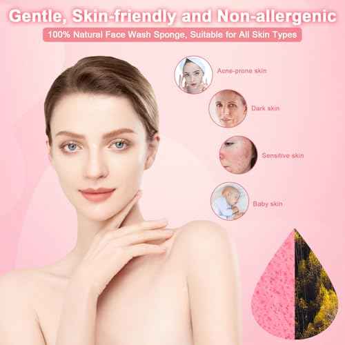 HOFASON 100 Pieces Compressed Facial Sponge for Esthetician Supplies Individually Wrapped Makeup Removal Sponge Pads, Exfoliating Face Wash Sponge Disposable for Women Cleansing Spa Beauty Supplies