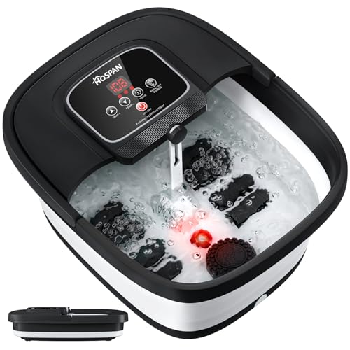 HOSPAN Collapsible Foot Spa with Heat, Massage & Red Light