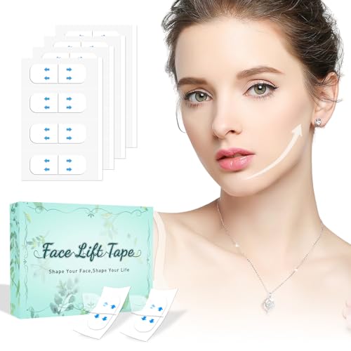 Facetapes for Lifting Invisible, Neck Tape Lift Turkey Neck, Instant Face Lift Tape Matte Invisible for Lifting Jowls, Eyes, Loose Skin, Wrinkles, Sagging Skin, Double Chin (1 Count (Pack of 200))
