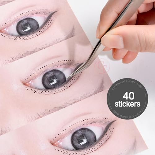 Eyelash Practice Cards 5 Sheet Pack with 3D Eye Stickers