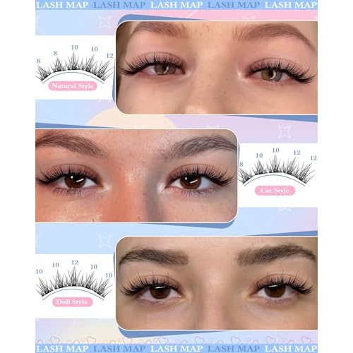 Natural Lash Clusters Kit 8-10-12mm Short Eyelash Clusters Kit Wispy Cluster Eyelash Extensions C Curly Individual Lash Extensions DIY Eyelash Extension with Lash Bond and Seal, Tweezers by ZANLUFLY