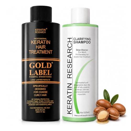 Keratin Hair Straightening Treatment for All Hair Types - 4oz Gold Label